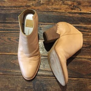 Dolce Vita Tan Leather Mule Booties